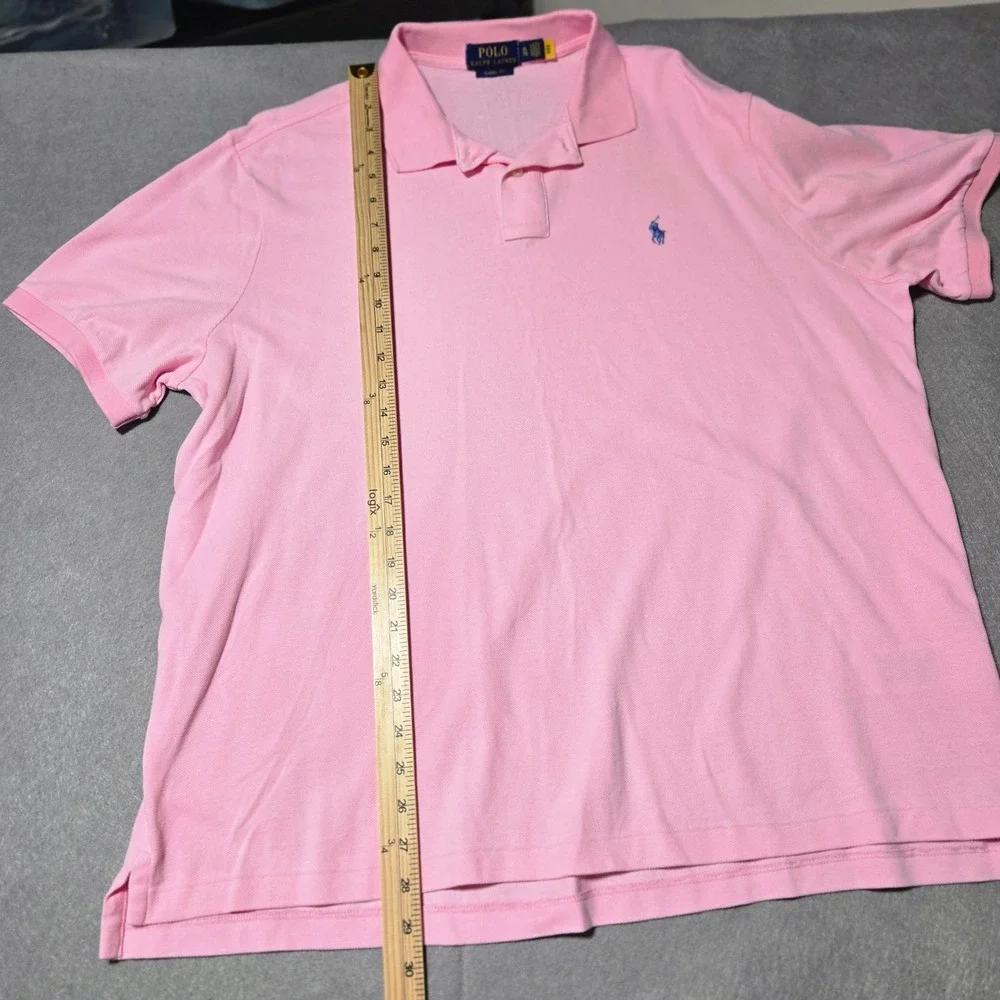 Polo Ralph Lauren Mens XL Classic Fit Pink Short Sleeve Pique Polo Shirt